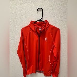 Odlo windproof & water resistant cycling/ running jacket. Size large, like new.